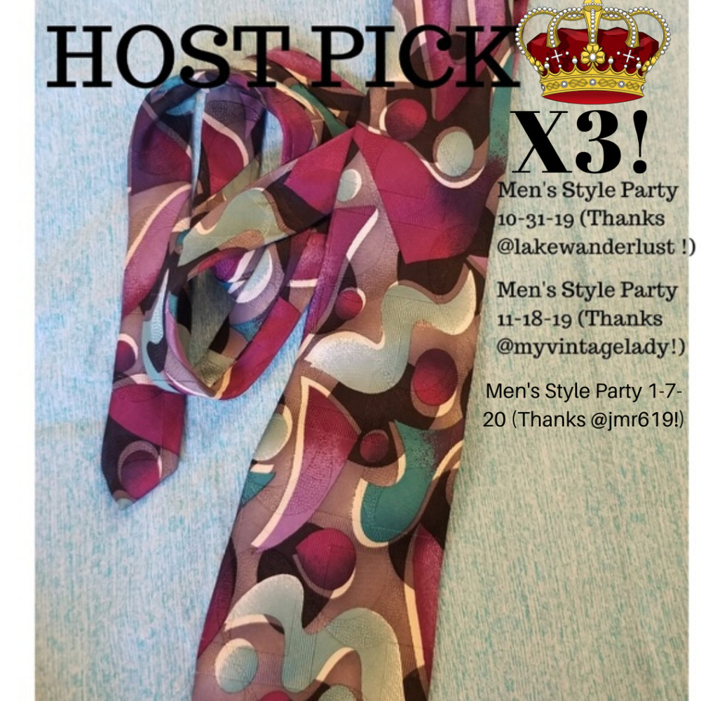 FUC Ferracci Silk Tie Wine Teal Black Gray